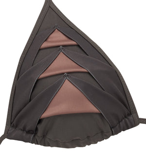 Palm Triangle Bikini Top